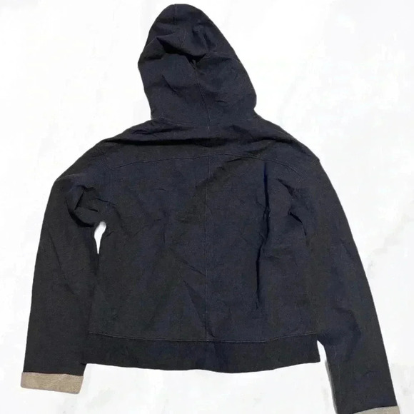 Kit And Ace casual athletic classic grey long sleeve cropped drawstring hoodie S - Picture 2 of 3